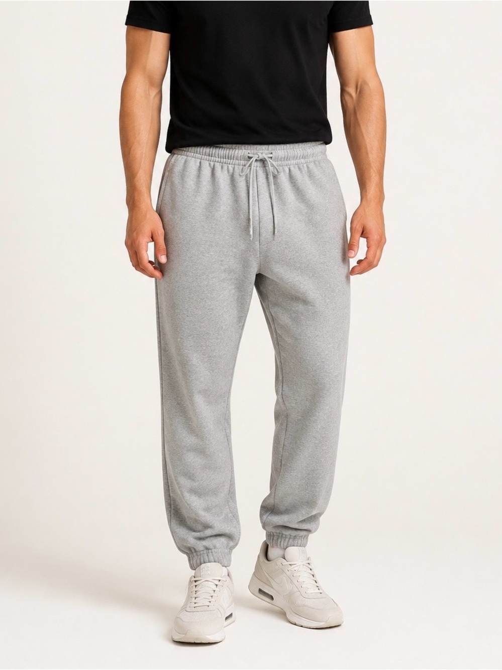 Members Mark by Russel Aletic Men's Heather Gray Drawstring Jogger Sweatpants